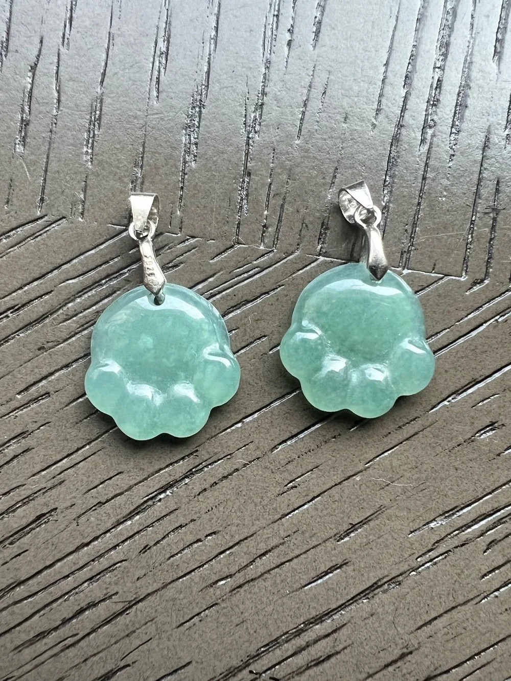 S925 Blue water jade paw pendant ( ONE )